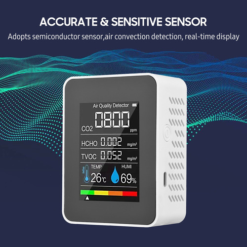 . Monitor Portátil De Calidad Del Aire, Detector De Co2 For