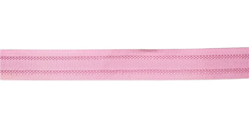 Rollo Elastico Bretel 15 Mm / 100 Mts / Natural Y Rosa Diseño De La Tela Liso