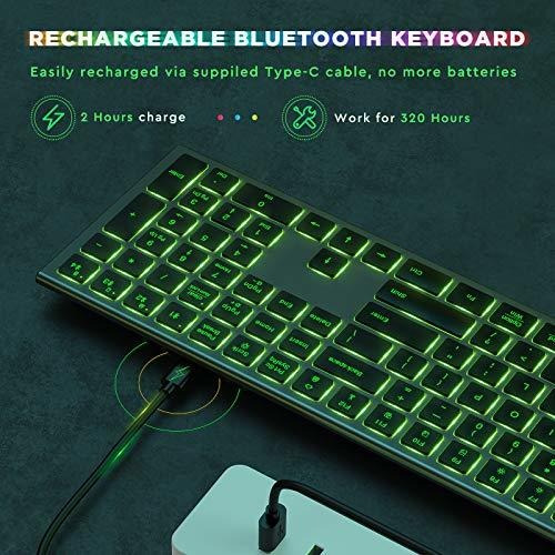 Teclado Inalambrico Retroiluminado Para Mac Io Windows 7 Pc