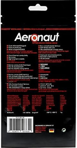 Thermal Grizzly - Aeronaut - 1 Gramo - Pasta Térmica De Alto