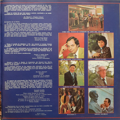 Vinilo A Don Jose De San Martin (epopeya Musical) (Usado)