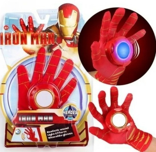 Guante Iron Man Con Luz Y Sonidos Vengadores Juguete Niño