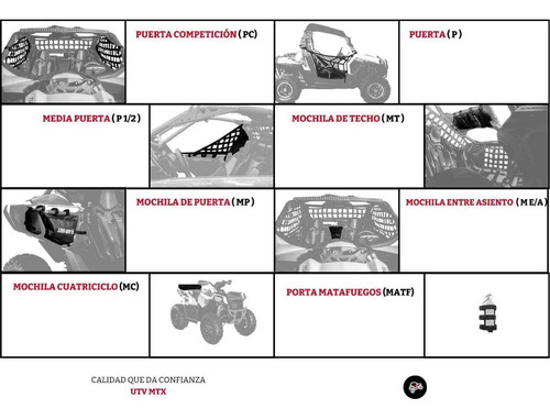 Puerta Micro Cf Gamma Z-force 800 Somos Fabricantes Utv Mtx