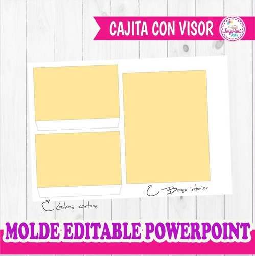 Molde Caja Visor Cajita Kit Imprimible Editable Powerpoint