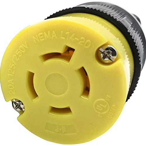 Conector De Enchufe Hembra Bloqueable Nema L1420r De 20...