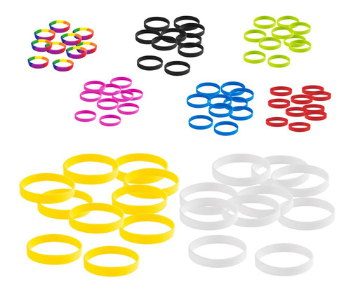 5 X 10pcs / Pack S Elásticas De Goma De Silicona Blanco