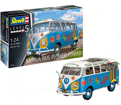 Volkswagen T1 Samba Bus Flower Power- 1/24 Revell 07050