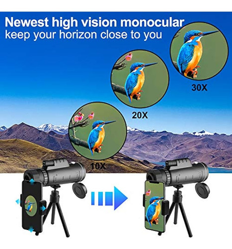Telescópio monocular Topmeg, telescópio monocular 40x60 Hd T