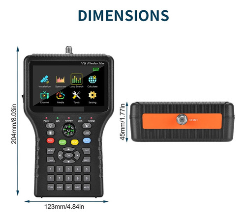 V8 Finder Max Localizador De Sinal De Satélite Dvb-s/s2/s2x