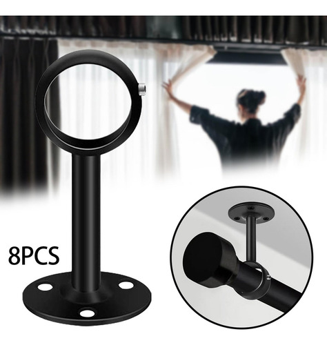 Soporte De Barra For Cortina De Techo, Colgador De Poste De