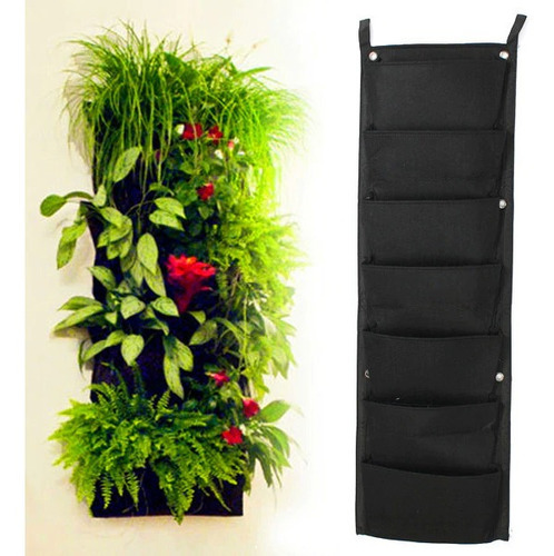 Jardin Vertical Muro Pocket Maceta Tela 7 Bolsillo Pared Geo