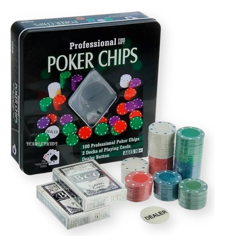 Poker Fichas Profesional Cartas Juego De Mesa Chips Naipes