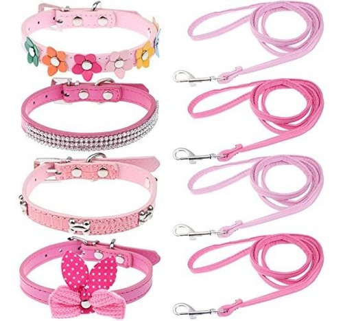 Beupy 8 Piezas Collar De Perro Y Correa De Niña Hw5yl