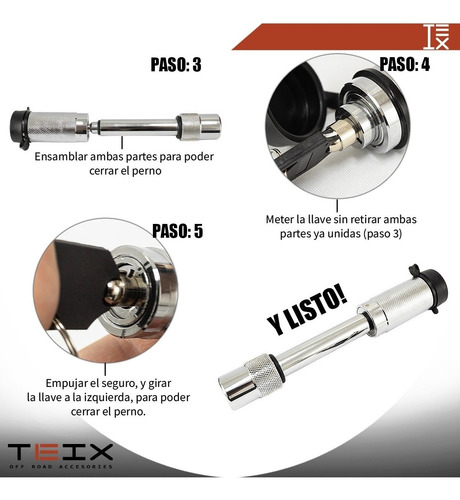 Imagen 6 de 8 de Candado Perno Para Tiron Remolque Universal Teix