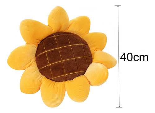 Cojín De Felpa Con Forma De Girasol Para Suelo