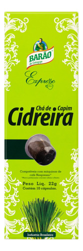  Chá expresso capim-cidreira en cápsula Barão de Cotegipe sem glúten