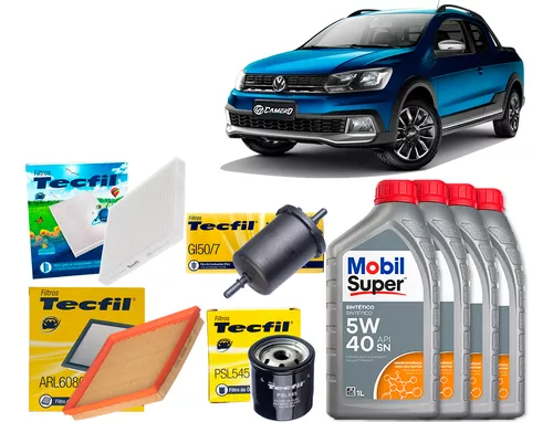 Kit Troca de Óleo 5w40 e Filtros Vw Saveiro Cross 1.6 Msi 2014/2023