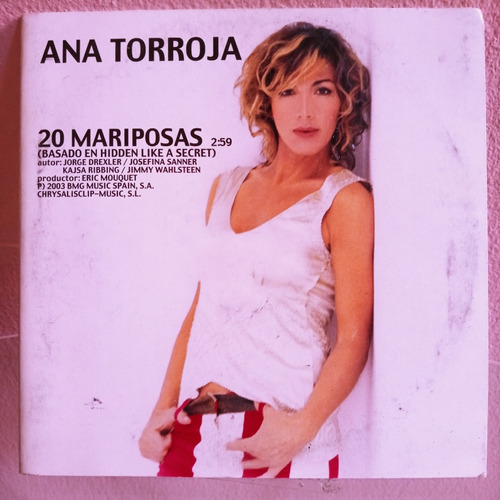 Ana Torroja 20 Mariposas Disco Cd Promo