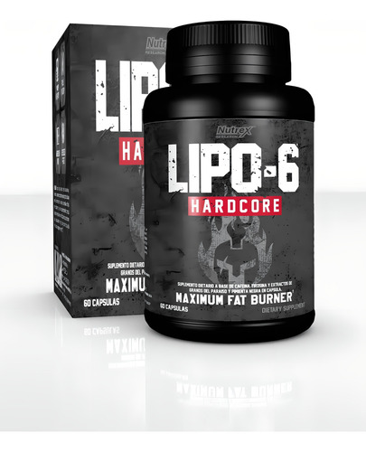 Lipo 6 Hardcore (60 cápsulas) Sabor sem sabor Nutrex