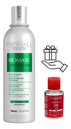 Biomask Condicionador Prohall 300ml + Brindes Exclusivos