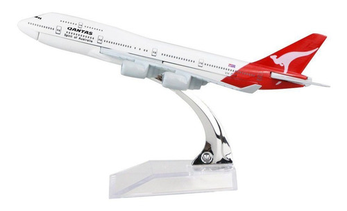 Qantas Airways - Miniatura Aeronave Comercial Boeing 747