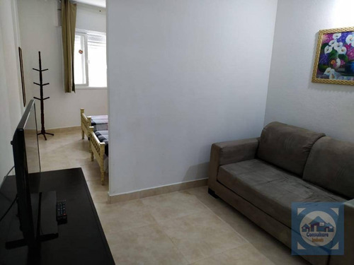 Imagem 2 de 5 de Kitnet Com 1 Dormitório À Venda, 33 M² Por R$ 170.000,00 - José Menino - Santos/sp - Kn0261