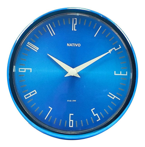 Relógio Decorativo De Parede Moderno Jubilee Azul - 80417-2