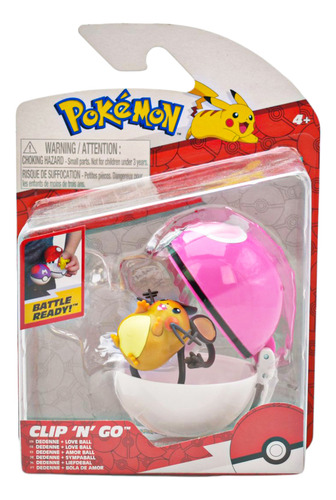 Pokemon Clip N Go Dedenne Con Amor Ball 4cm Jazwares Da