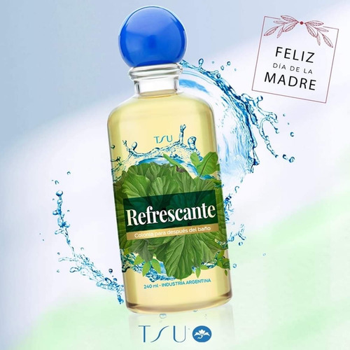 Tsu Cosméticos Colonia Refrescante Para Después De Baño 500m