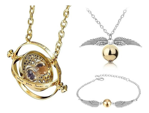 Sjx Collar Giratiempo School Of Magic + Collar Y Pulsera