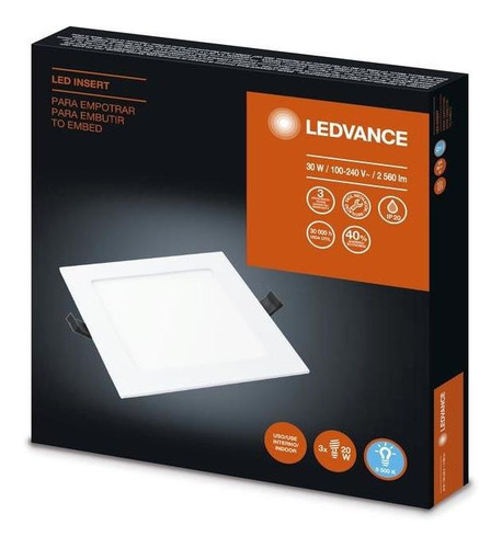 Ledvance LED Insert cuadrado 12W 3000k 100V/240V