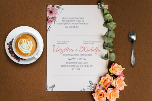 Convites De Casamento - Kit 90 Unidades