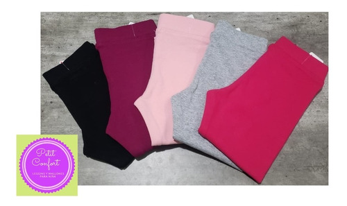 Leggins Para Niña Licra-algodon Paq. 3 Pzas.  Envio Gratis