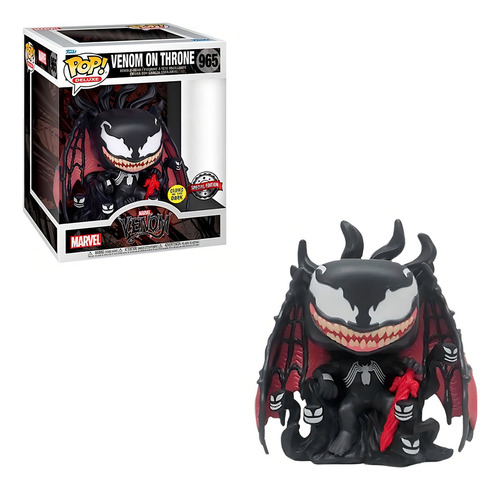 Funko Pop! Venom On Throne de luxo (brilha no escuro), conjunto 965