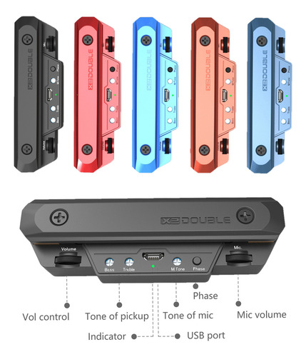 Preamplificador Doble Para Guitarra Pickup Soundhole X0, Vol