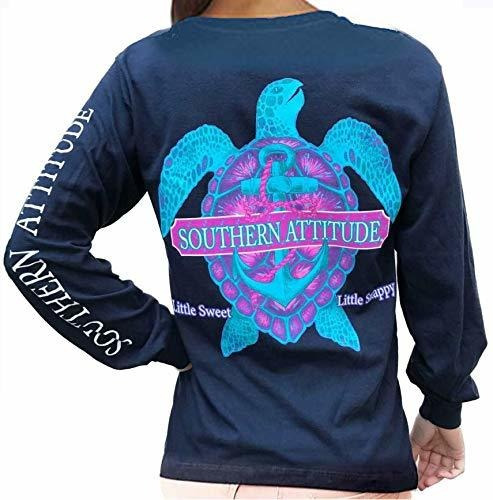 Southern Attitude Snappy Turtle Camisa De Manga Larga Azul M