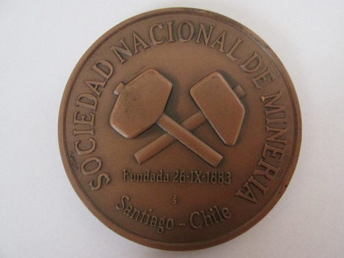 Medalla 50 Años Sociedad Nacional Mineria Cobre Muy Escasa