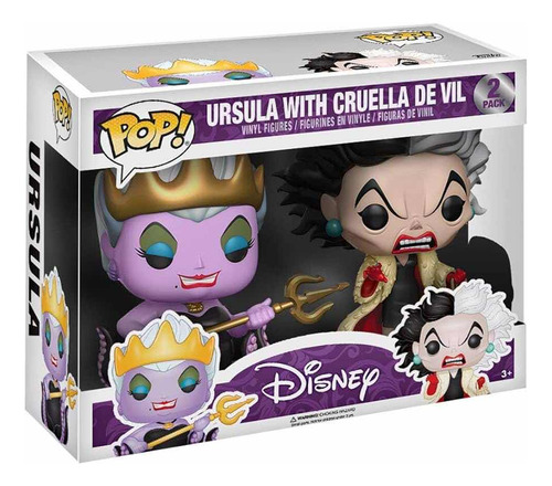 Funko Pop 2 Pack Ursula Y Cruella De Vil Disney (Usado)