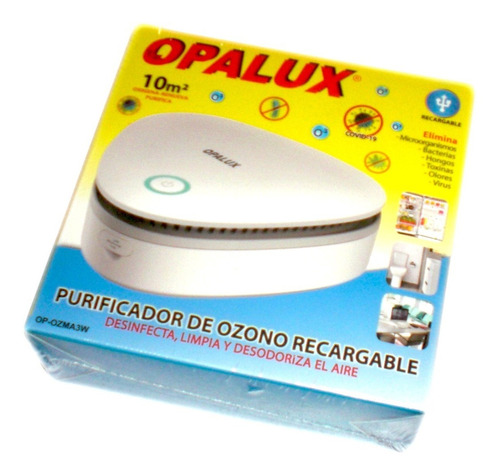 Purificador De Aire Generador De Ozono Recargable Portatil