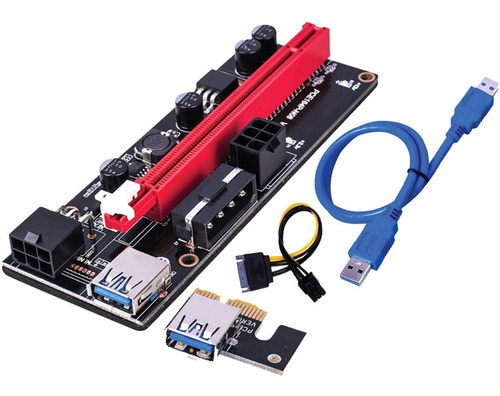 Placa Riser Pci Express 1x A 16x Nisuta Nsri9s Mineria Rack