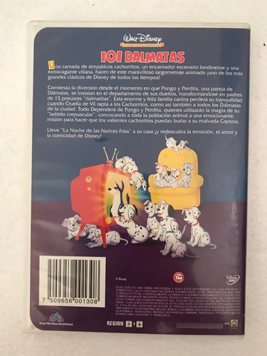 Dvd Original 101 Dalmatas Walt Disney Los Clasicos (Usado)