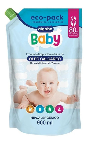 Oleo Calcareo Algabo Baby X 900ml - Emulsión Limpiadora