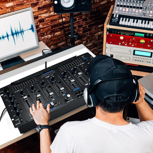 Mezclador Pyle De 6 Canales, Controlador Dj Bluetooth, Me...