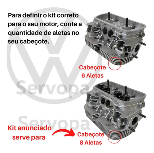 Kit Motor Camisa Pistão Ar 1600 Kombi & Fusca Original Vw