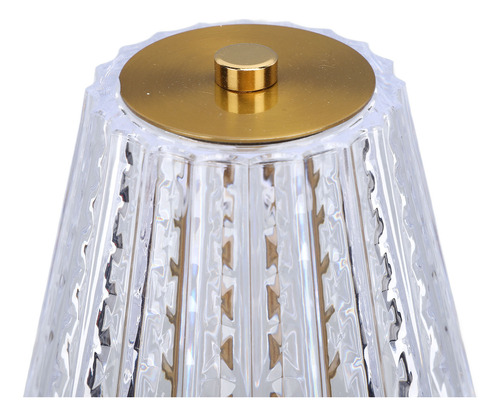 Mesita De Noche Led Inalámbrica De Cristal Sin Escalones