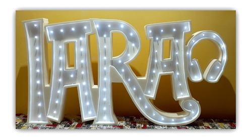 Imagen 9 de 10 de 3 Letras 25 Cm Luz Led Polyfan Tu Nombre Cartel Luminoso