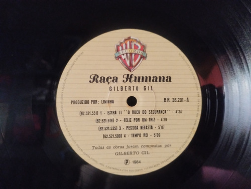 Lp Gilbert Gil - Raça Humana (1984) Capa Dupla Estandar (Usado)