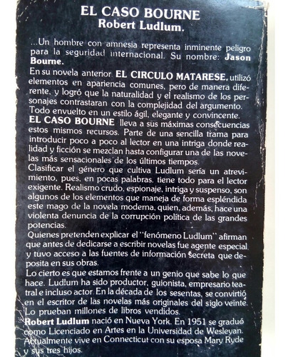 Robert Ludlum. El Caso Bourne.