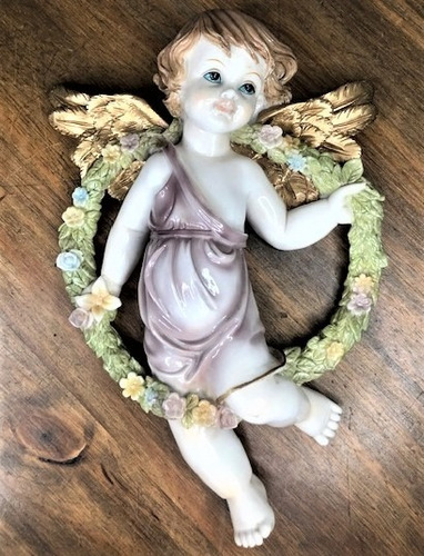Imagem 7 de 11 de Anjo De Resina Para Parede Importado 27cm