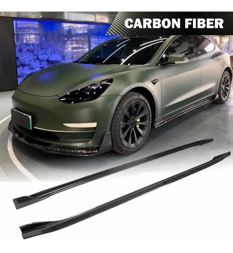 Estribos Fibra De Carbono Tesla Model 3 2017 A 2022 Par